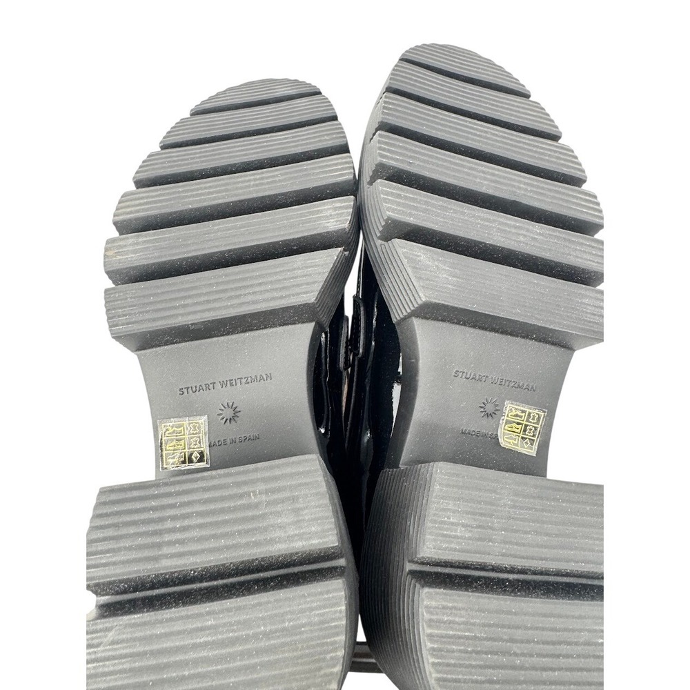 Stuart Weitzman Soho Loafer Patent Leather Lug Sole Penny Loafers Spain - Picture 8 of 13